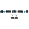 Goobay Outdoor (IP68) conector de cable de red, CAT 6A sin apantallar, UTP – estanco al polvo y al agua, regleta de terminales para montaje LSA (sin herramientas) (44416)