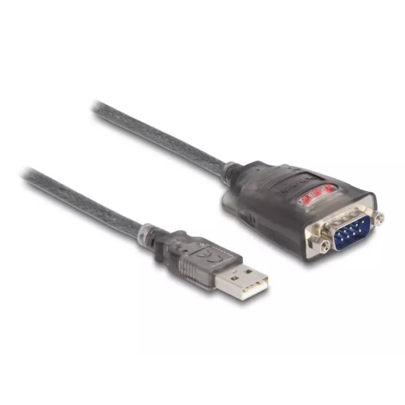 Adaptador de cable DeLOCK 61400 USB A RS-232 negro