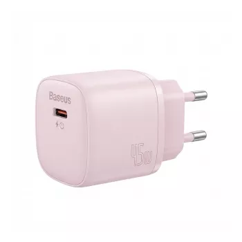 Cargador Baseus PicoGo GaN 45W EU Rosa - cargador de sobremesa compacto USB-C PD 45W