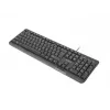 Teclado NATEC TROUT SLIM USB, distribución US, negro