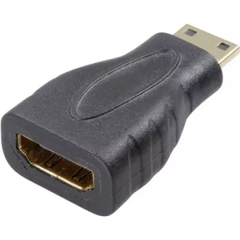 Adaptador HDMI SpeaKa Professional [1x conector macho HDMI C Mini - 1x conector hembra HDMI] Negro contactos dorados (SP-7869908)