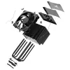 Disipador/radiador de procesador Jonsbo HX6250 14 cm negro 1 ud.