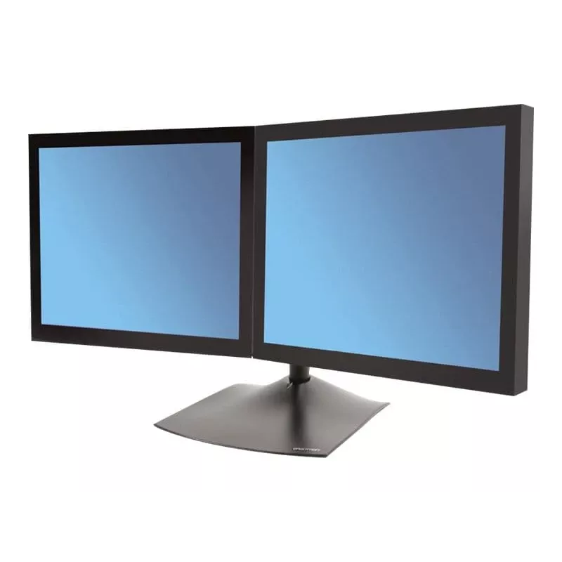 Ergotron DS100 – Base – horizontal – para 2 pantallas LCD – aluminio, acero – negro – tamaño de pantalla: hasta 61 cm (hasta 24 pulgadas)