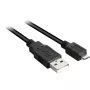 Cable USB 2.0, conector macho USB-A > conector macho Micro-USB (negro, 3,0 metros)
