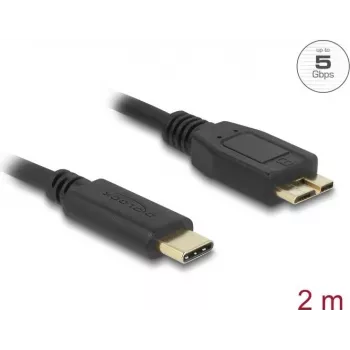 DeLOCK Cable USB 3.2 Gen 1 2 m USB C Micro-USB B negro