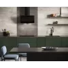 Campana extractora de pared vertical Eco Duo Glas negra