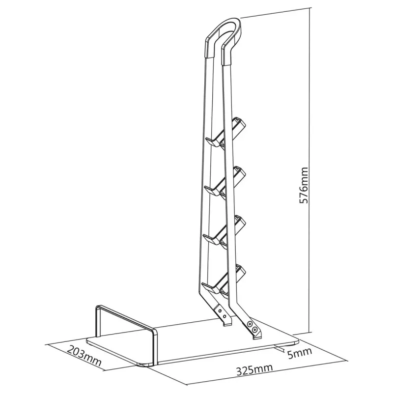 Maclean MC-905 soporte universal de suelo para aspirador inalámbrico y accesorios – sólido, estable