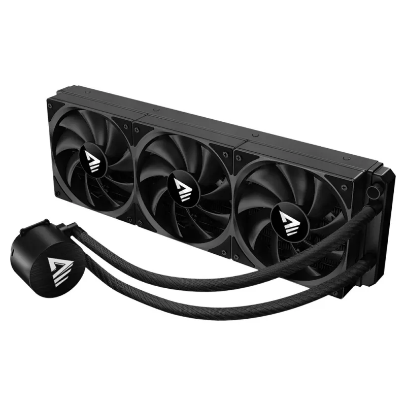 Kit de refrigeración líquida SAVIO NOX 360 mm (3 ventiladores de 120 mm, base de cobre, radiador de aluminio) negro, 600–1800 rpm