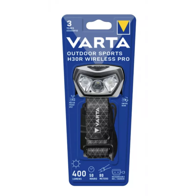 Linterna frontal Varta Outdoor Sports H30R Wireless Pro 400 lm IPX7
