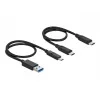 Lector de tarjetas DeLOCK USB Type-C para CFast SD + hub USB