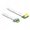 Tarjeta riser DeLOCK PCI Express x1 conector macho a ranura x1 en ángulo de 90° con cable FPC 15 cm