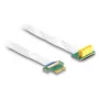 Tarjeta riser DeLOCK PCI Express x1 conector macho a ranura x1 en ángulo de 90° con cable FPC 15 cm