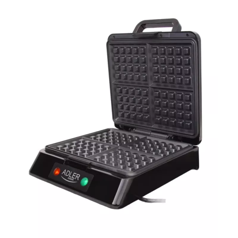 Adler AD 3036 Gofrera para 4 gofres Negro, Gris 1500 W