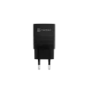Cargador con cable para dispositivos móviles NATEC NUC-2141, 30W, USB-C PD 3.0 + USB-A QC 3.0, 110–240V, negro