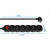 Alargador Esperanza ELK217K 1,5 m 6 toma(s) de CA para interiores negro
