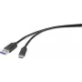 Renkforce RF-4536470 Cable USB 0,15 m USB 3.2 Gen 1 (3.1 Gen 1) USB A USB C Negro (RF-4536470)