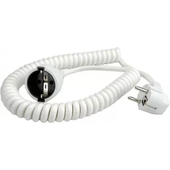 Cable espiral Bachmann BM0010721 H05VV-F 3G1,5 mm² L 4,0 m blanco (BM0010721)