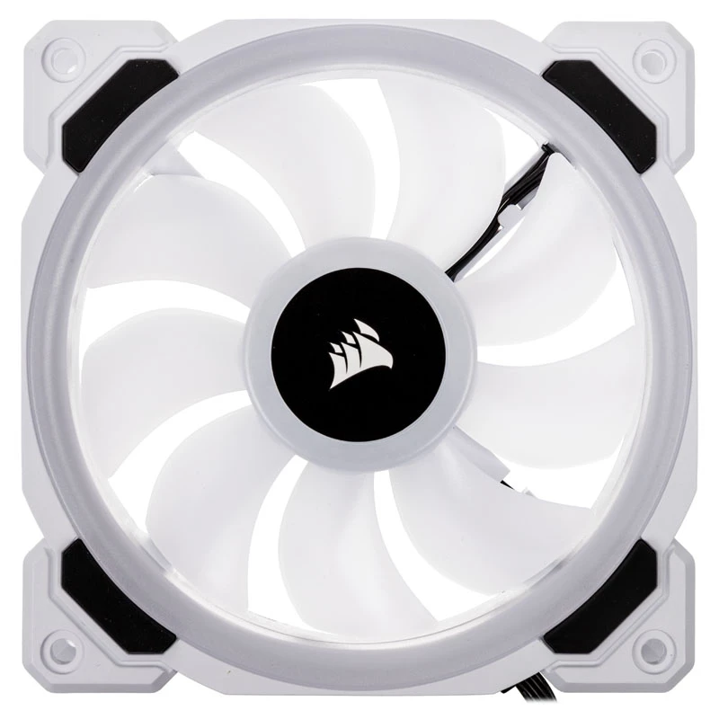 Ventilador de carcasa CORSAIR LL120 RGB 120mm blanco PWM pack de 3