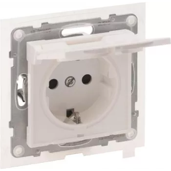 Legrand SEANO Toma Schuko SL 765124 con protección infantil reforzada y tapa abatible 10 (765124)