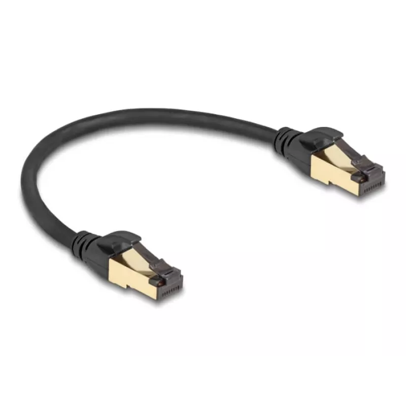 Cable de red DeLOCK RJ45 Cat.6A conector macho a conector macho S/FTP 0,3 m negro