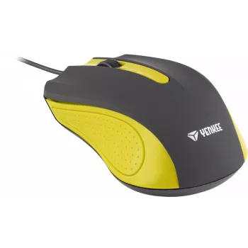 Ratón USB con cable, 3 botones, superficie engomada