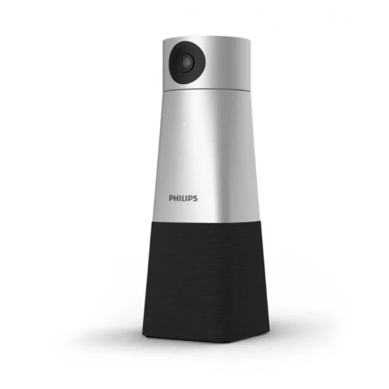 Philips PSE0550 SmartMeeting cámara portátil 4K para videoconferencias con micrófono integrado, 30 fps, USB, negro/plateado