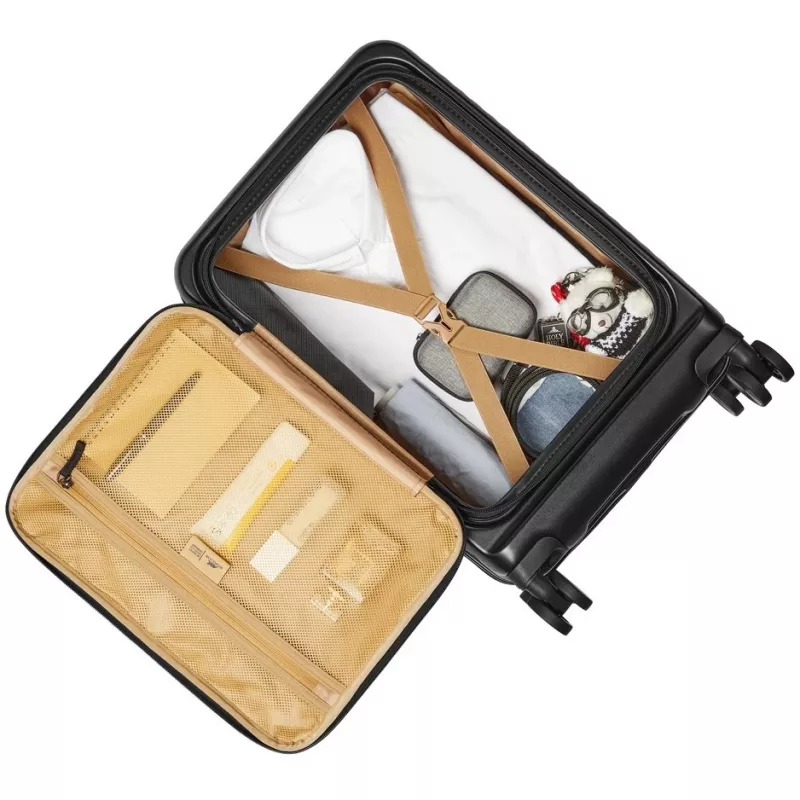 Maleta de cabina Rivacase 8180 Clark ECO – equipaje de mano, carcasa rígida, negro