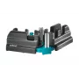 Caja de ingletes y tope Wolfcraft 6948200 — guía de ingletes, rango de medición 85–180°, para tablas de hasta 3 cm, negra