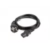 Cable de alimentación LANBERG CEE 7/7 a C13 (C320) 1,8 m, recto, negro
