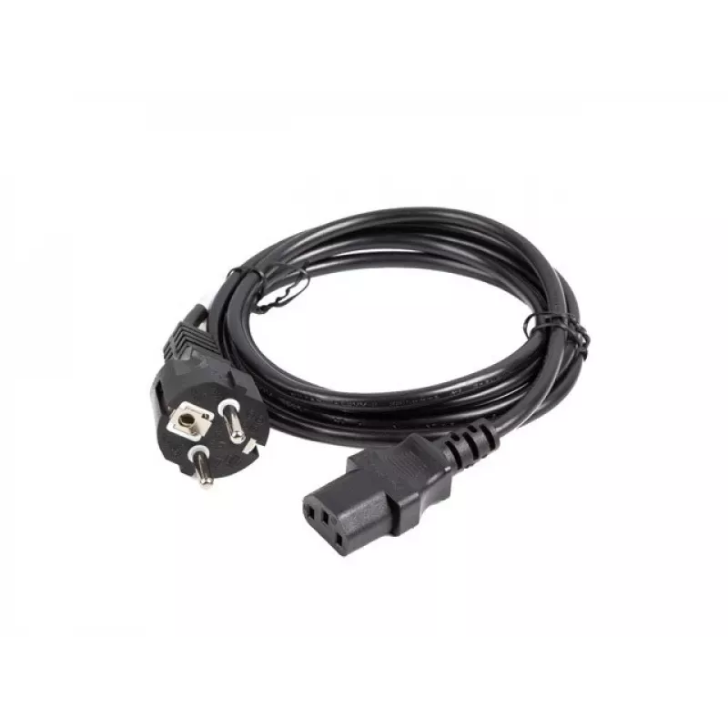 Cable de alimentación LANBERG CEE 7/7 a C13 (C320) 1,8 m, recto, negro