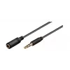 Cable de extensión de jack 3,5 mm Wentronic Goobay, negro, 5 m - conector macho jack 3,5 mm (3 polos, estéreo) > conector hembra jack 3,5 mm (3 polos, estéreo) (97122)
