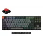 Teclado mecánico Keychron K1X-B1, 80% (87 teclas), USB + Bluetooth, QWERTY inglés, gris, retroiluminación RGB
