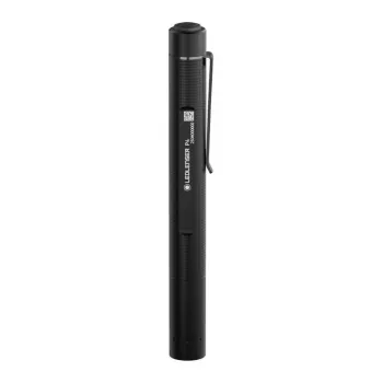 Linterna de bolígrafo LED Ledlenser P4 negra — linterna de bolígrafo LED compacta, 180 lm, alcance 90 m, AAA x2, IP54