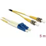 Cable InfiniBand/fibra óptica DeLOCK 5 m 2x LC 2x ST amarillo