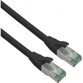 Helos 363732 cable de conexión Cat.6a Superflex, cable en bruto Cat.7, 1,5 m, negro