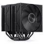 Disipador de CPU Jonsbo CA90 de doble torre con 1 ventilador PWM ARGB de 130 mm y 1 de 120 mm, negro