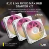 Corsair iCUE LINK RX120 MAX RGB 12 cm blanco 3 uds. 400-2000 rpm
