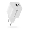 Cargador de pared everActive SC-330Q con 1x USB-A y 1x USB-C, 20W, blanco