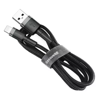 Cable Baseus Cafule USB Lightning 2A 3m (negro+gris)