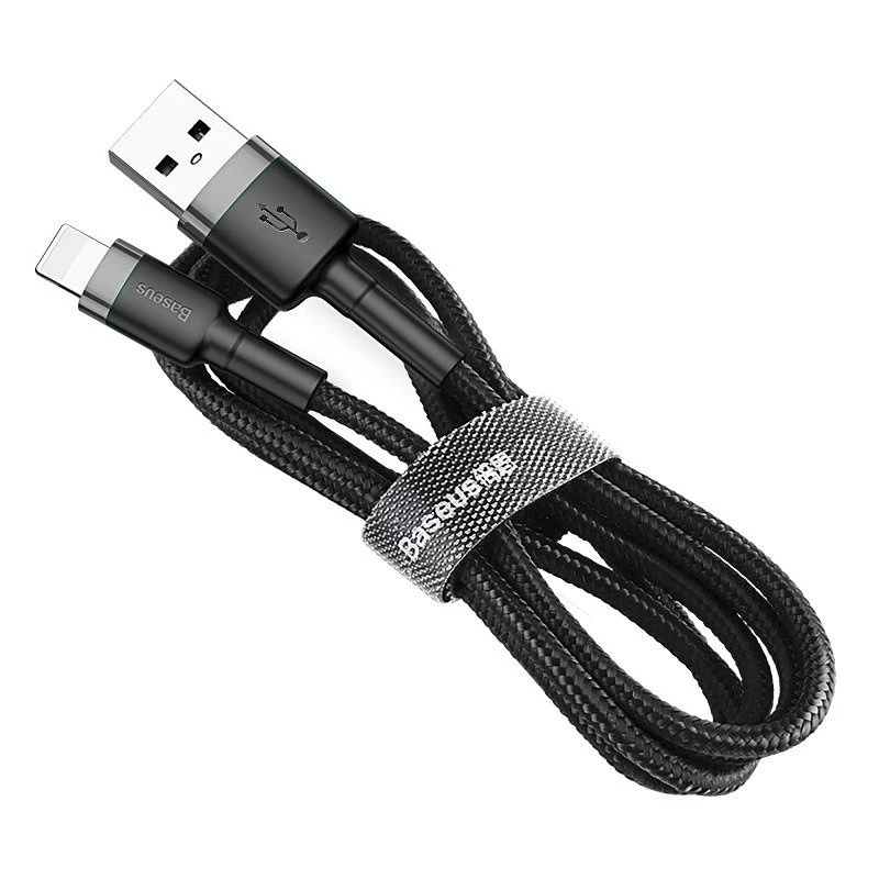 Cable Baseus Cafule USB Lightning 2A 3m (negro+gris)