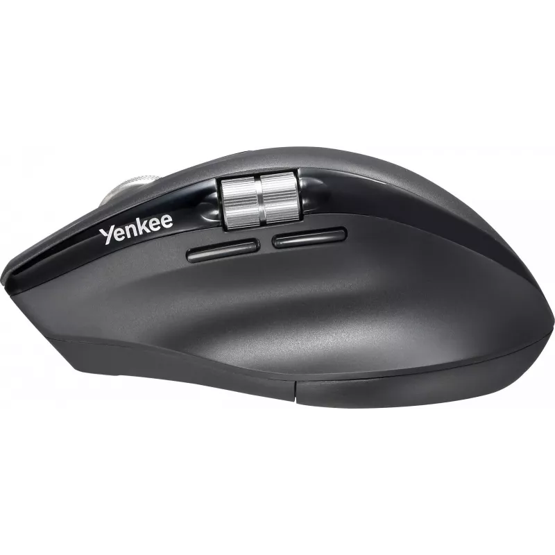 Ratón inalámbrico YENKEE SPIN DUAL 2095BK — ratón óptico compacto de doble modo, modelo YMS 2095B SPIN