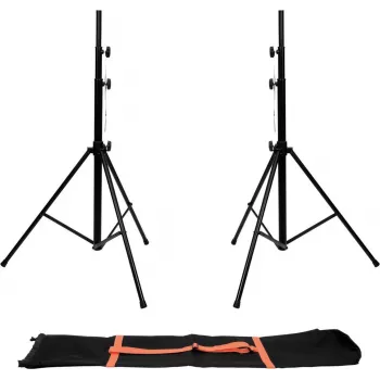 Set de trípode de iluminación EUROLITE LS-1 EU acero con bolsa de transporte, trípode de acero ajustable para focos
