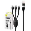 Cable USB Baseus CASS030101 1,2 m USB-A/USB-C USB-C/Micro-USB-B/Lightning negro