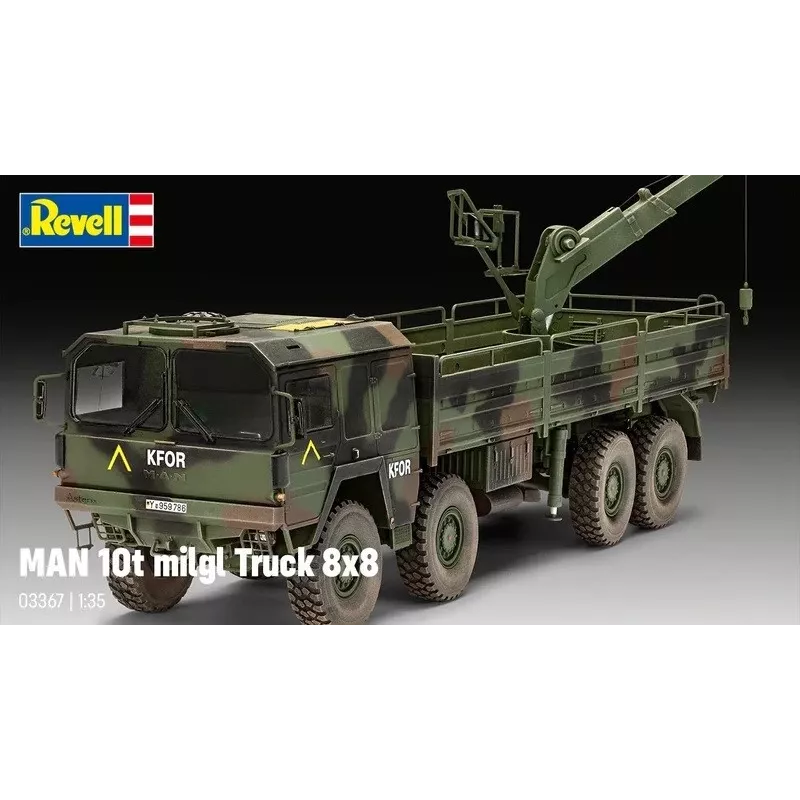 Maqueta de plástico REVELL Man 10T Milgl 8x8 camión escala 1/35