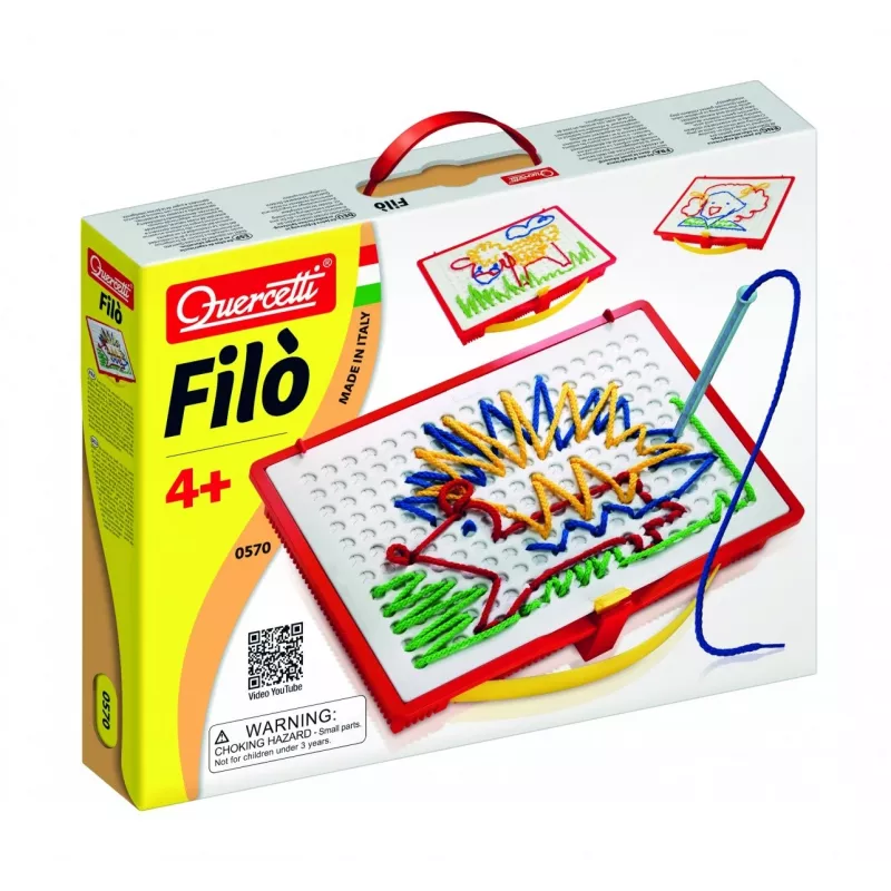 Quercetti 0570 Filo juguete educativo de cordones de bordado, desde 4 años, multicolor