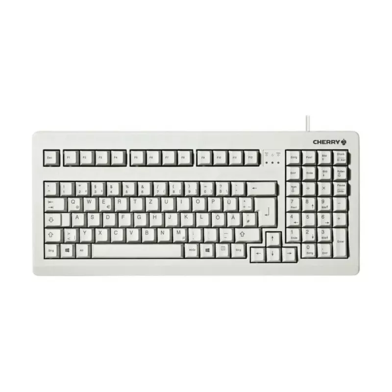 CHERRY G80-1800 teclado compacto, USB/PS/2, distribución francesa AZERTY, gris (G80-1800LPCFR-0)