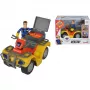 Simba Sam el Bombero quad Mercury con figura, vehículo de juguete