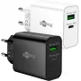 Cargador rápido dual USB-C PD GaN Goobay (30 W) Blanco (75336)