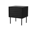 Mesita de noche Cama, 2 uds. CORTINA 45x40x51 negro