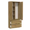 Topeshop SZAFA MALWA ART armario ropero de dormitorio 5 estantes 2 puerta(s) roble